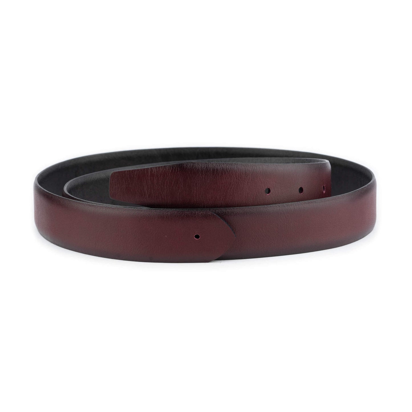 Burgundy Black Reversible Belt Strap Calf Leather For Montblanc Mens Buckle Replacement