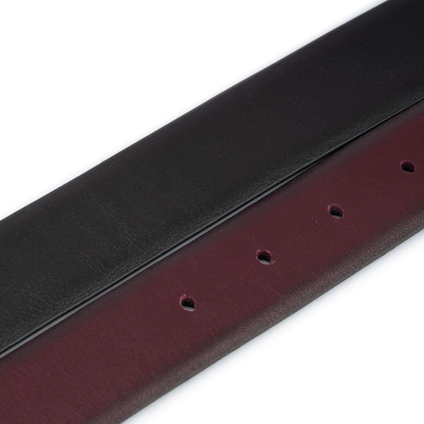 Burgundy Black Reversible Belt Strap Calf Leather For Dunhill Mens Buckle Replacement