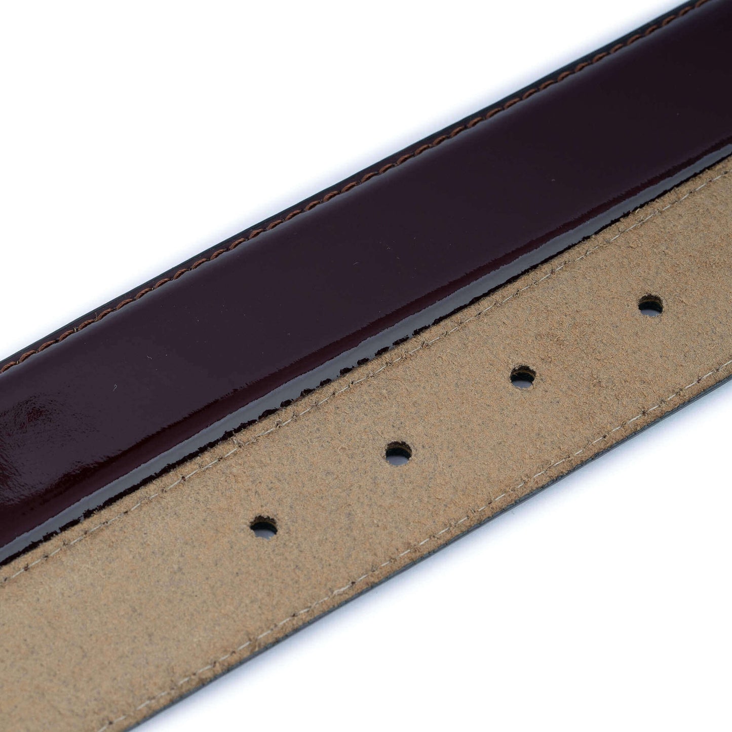 Burgundy Patent Belt Strap Leather Replacement For Dunhill Mens Buckle Replacement