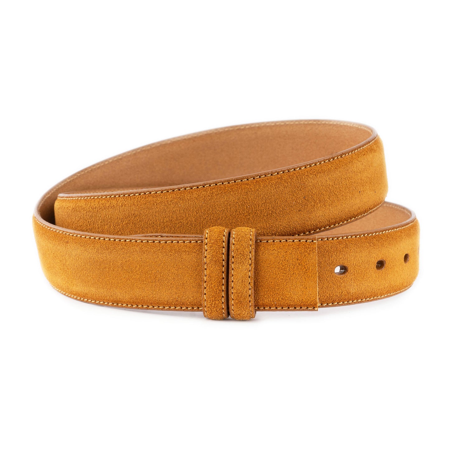 Camel Suede Belt Straps For Dunhill Buckles Replacement 1 3/8 Inches