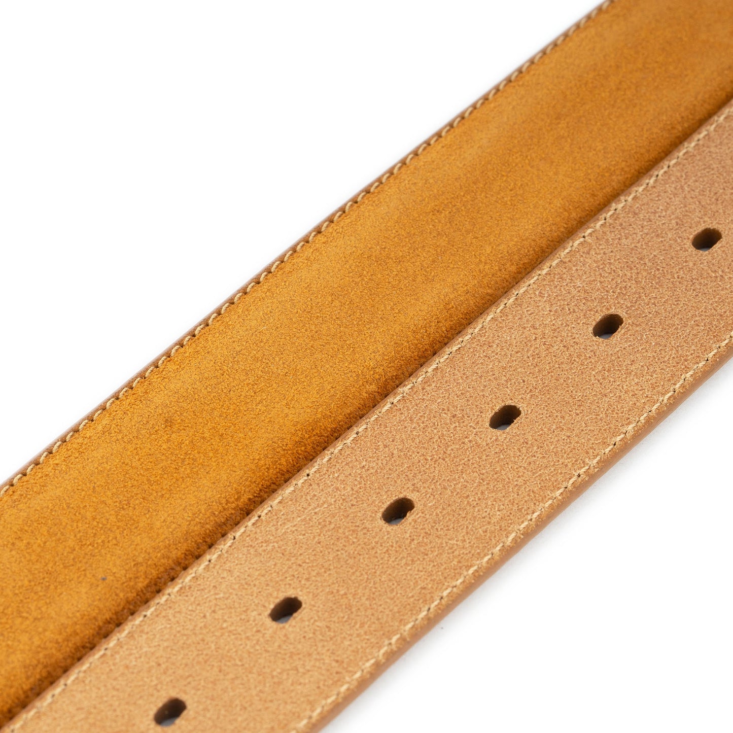 Camel Suede Leather Gents Belt Strap For Cartier Buckles