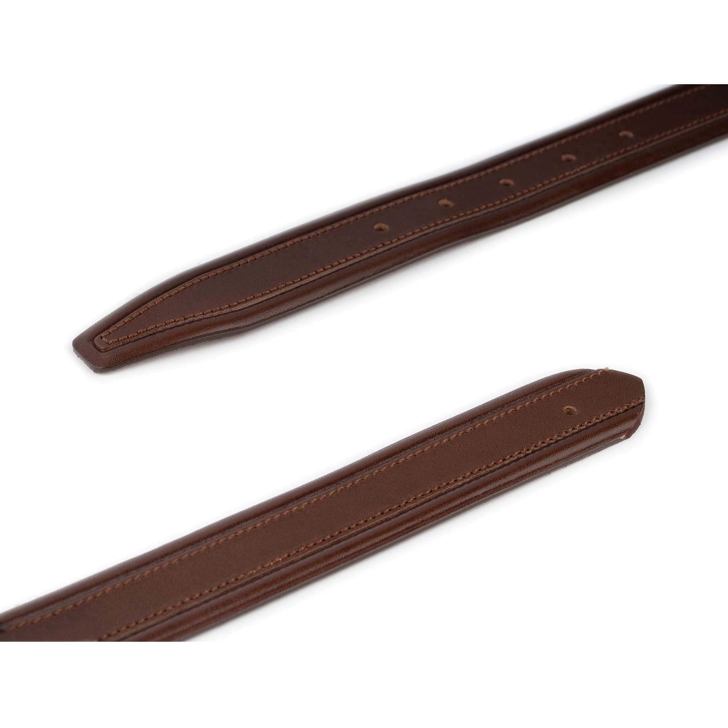 Cognac Belt Strap For Dunhill Buckles Genuine Leather Stitched