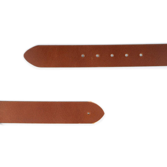 Cognac Leather Leather Strap For Dunhill Buckles Belt 3.8 Cm