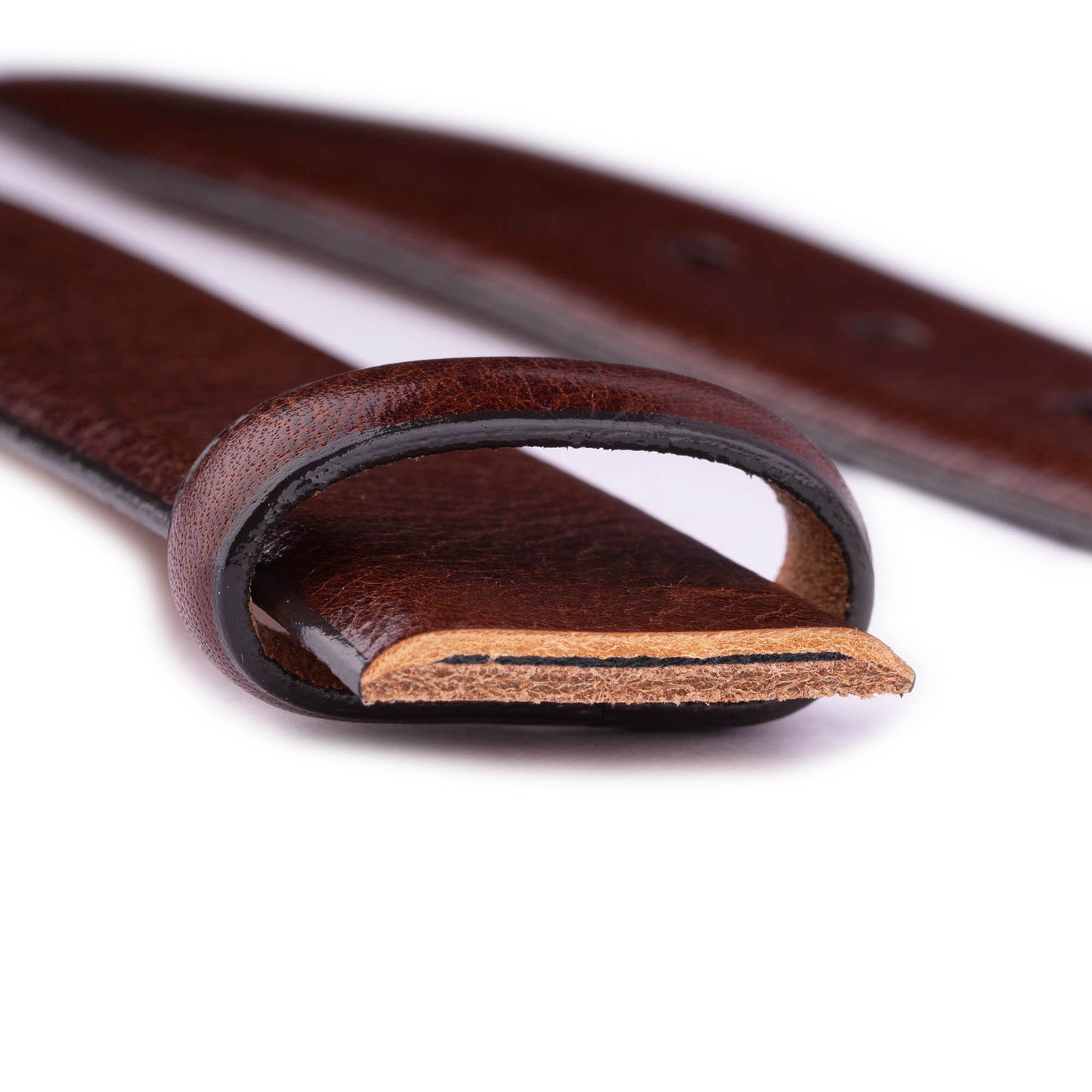 Cognac Leather Belt Strap For Cartier Mens Buckle Replacement
