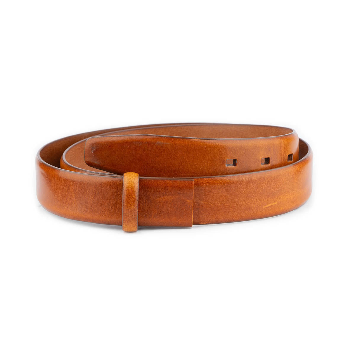 Cognac Leather Brown Strap For Cartier Buckle Mens Belt Replacement