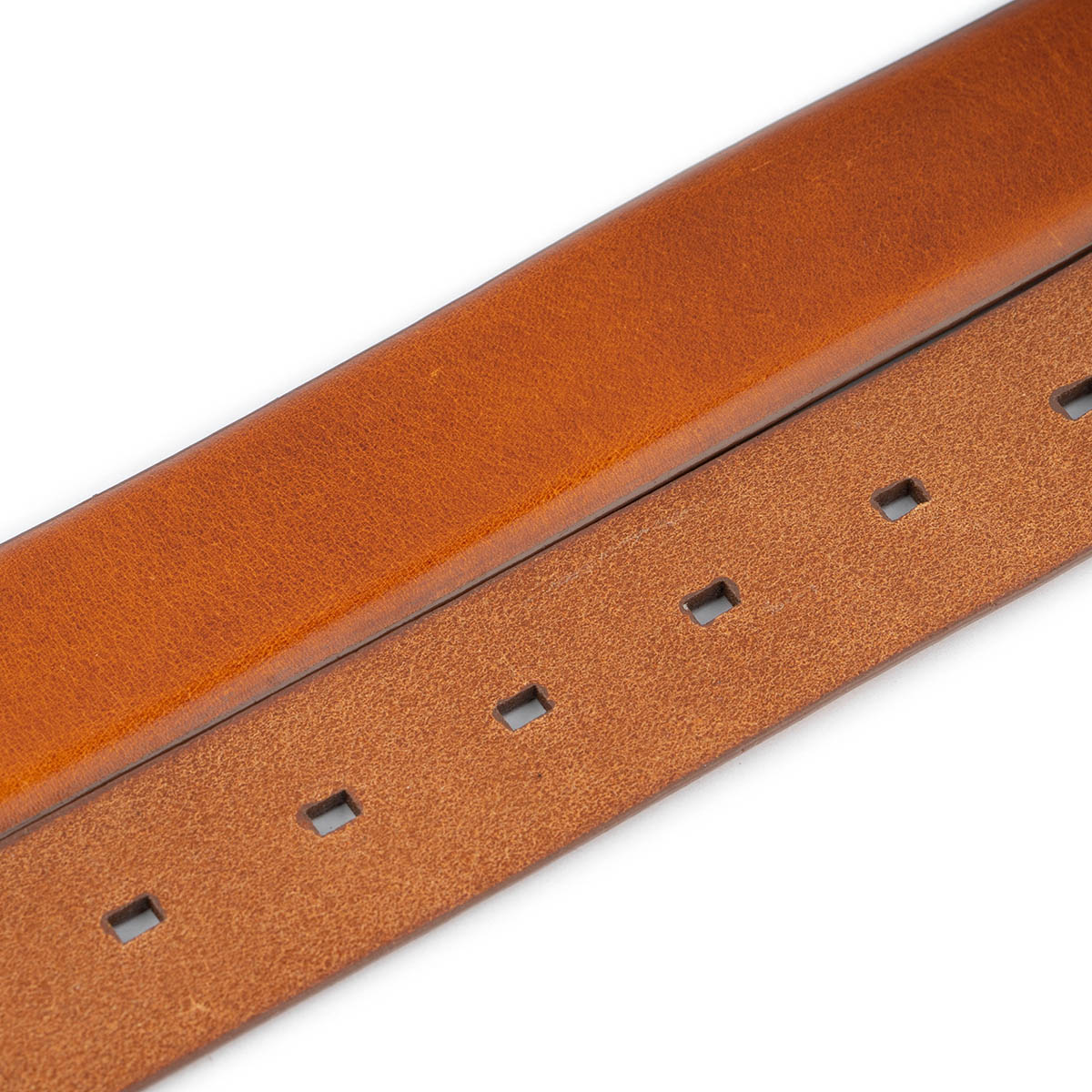 Cognac Leather Brown Strap For Ferragamo Buckle Mens Belt Replacement