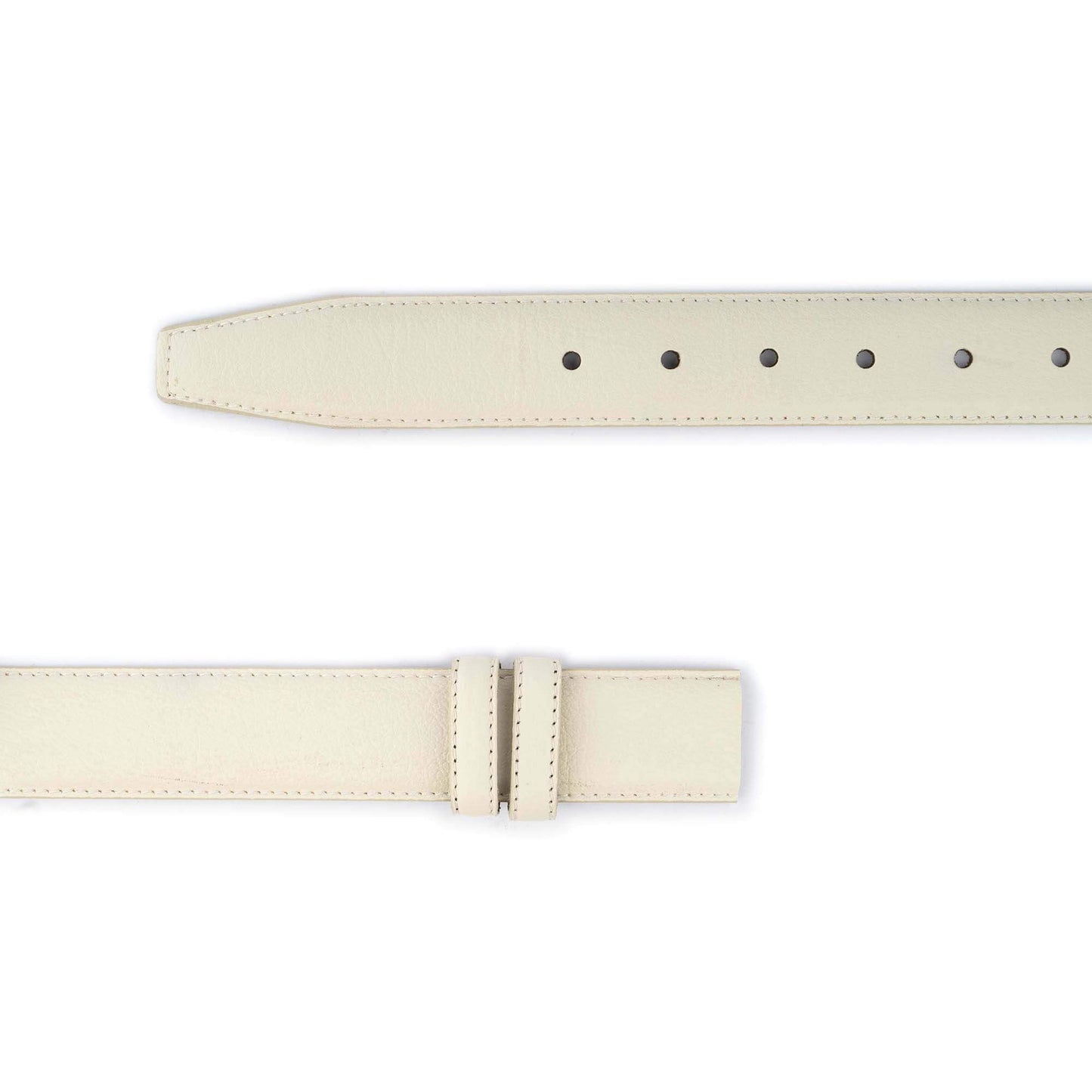 Creme Leather Belt Strap For Cartier Buckles Replacement Grained Leather