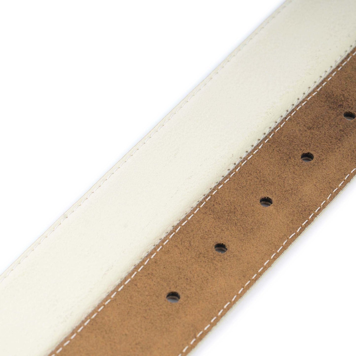 Creme Leather Belt Strap For Montblanc Buckles Replacement Grained Leather