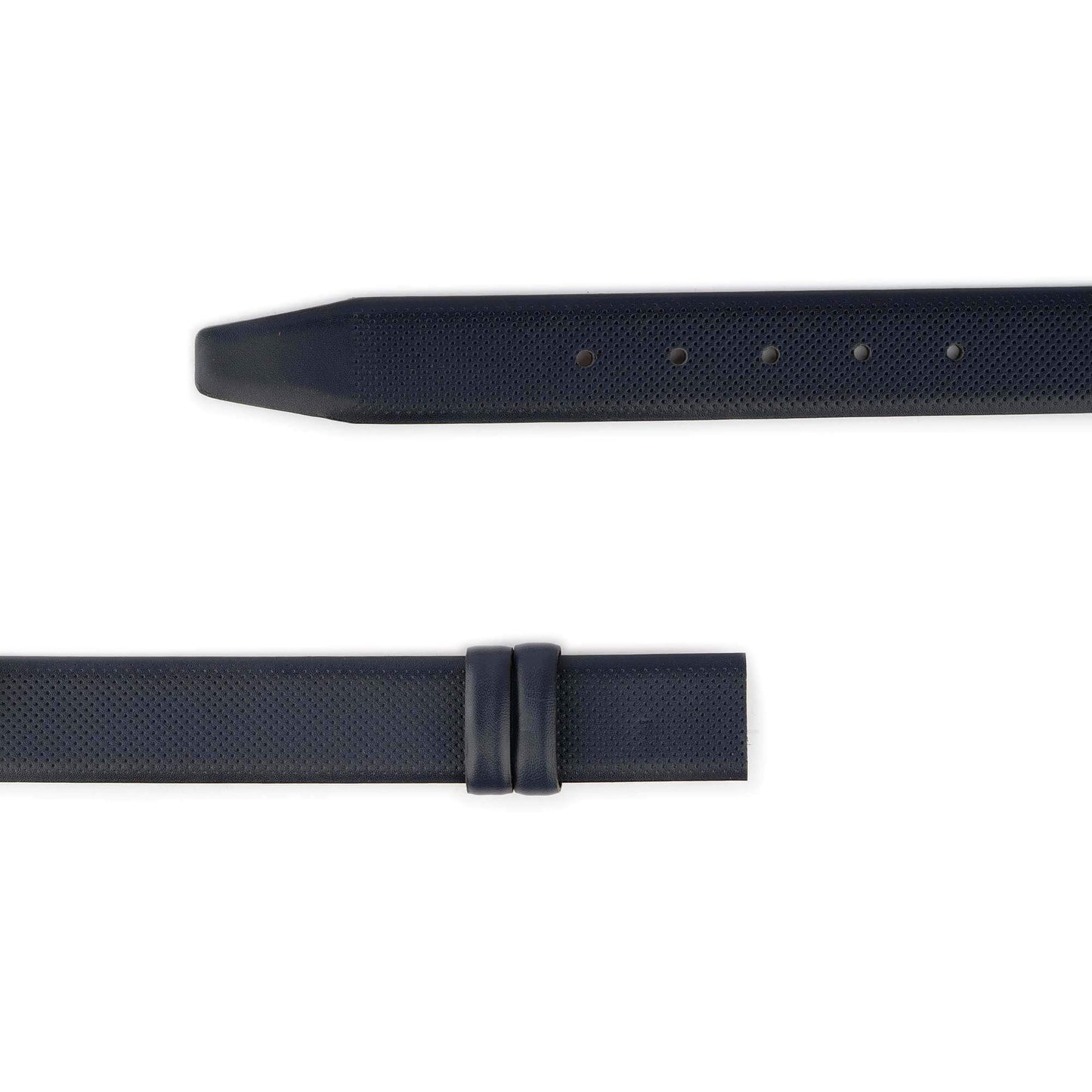 Dark Blue Leather Belt Strap For Montblanc Buckles Dotted Texture