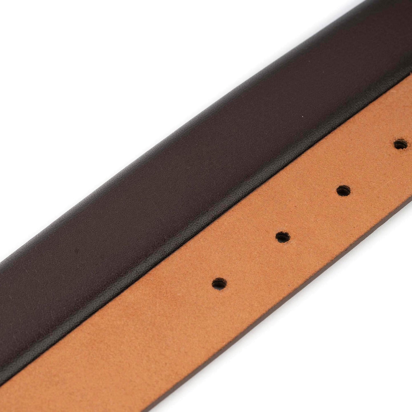 Dark Brown Belt Strap Without Buckle Replacement Leather For Cartier Buckles