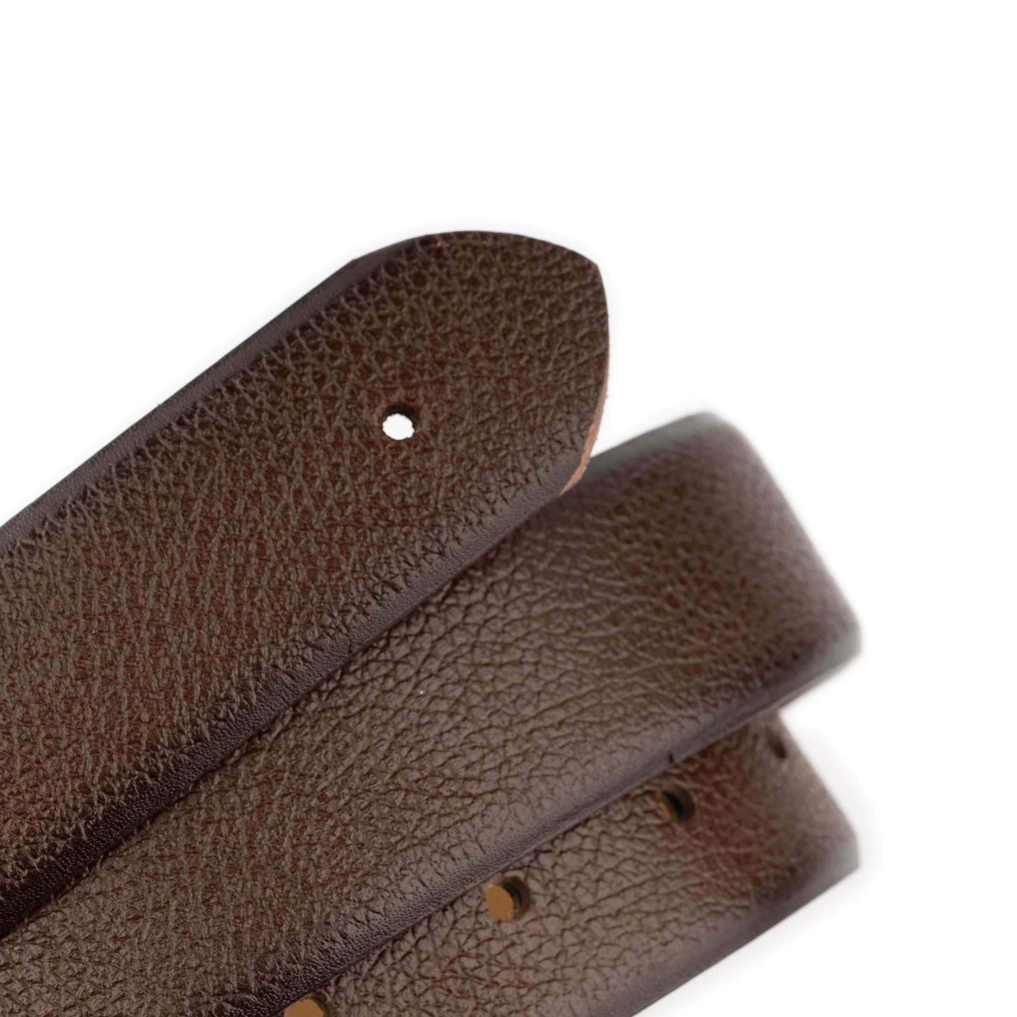 Dark Brown Belts For Custom Cartier Buckles Pebble Leather