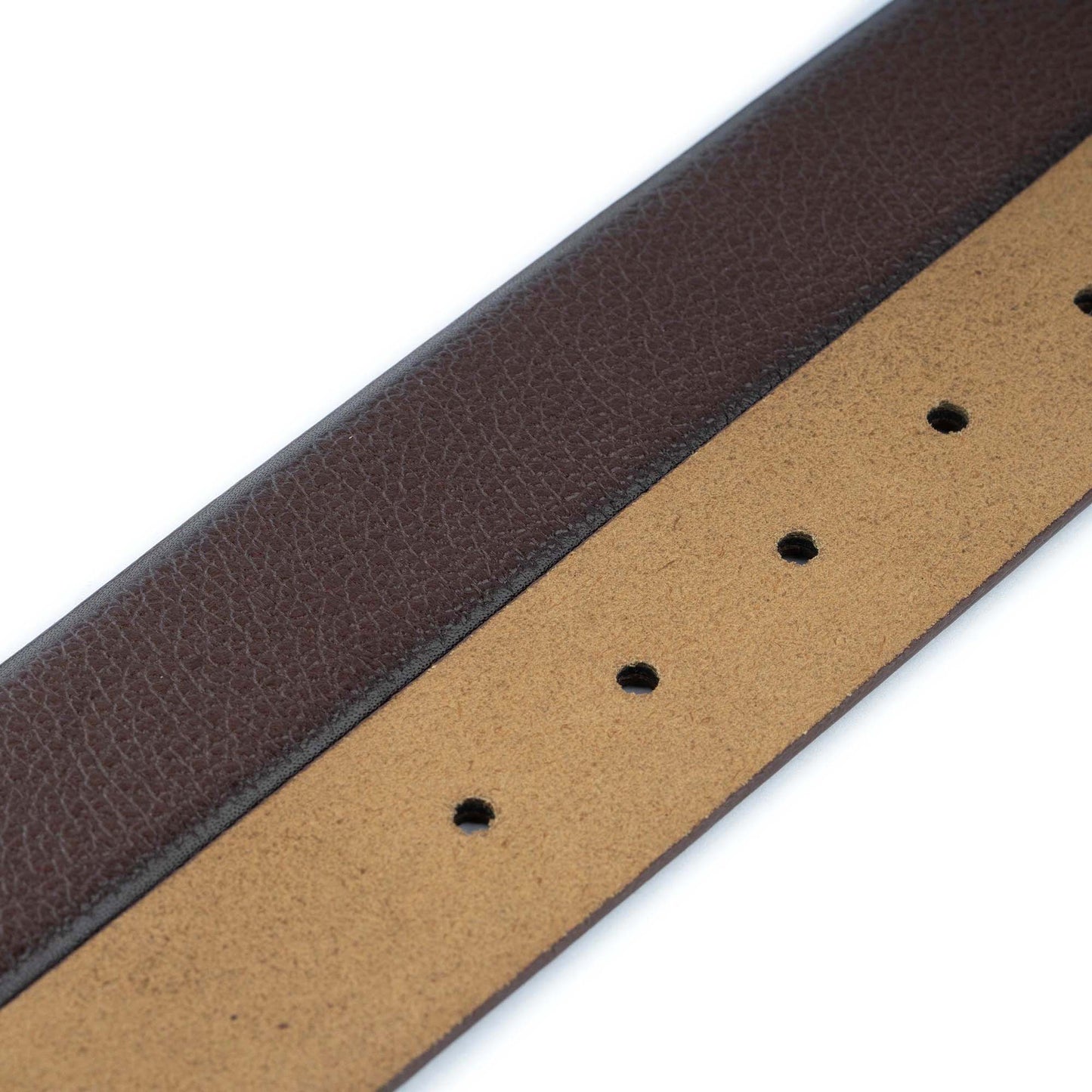 Dark Brown Belts For Custom Cartier Buckles Pebble Leather