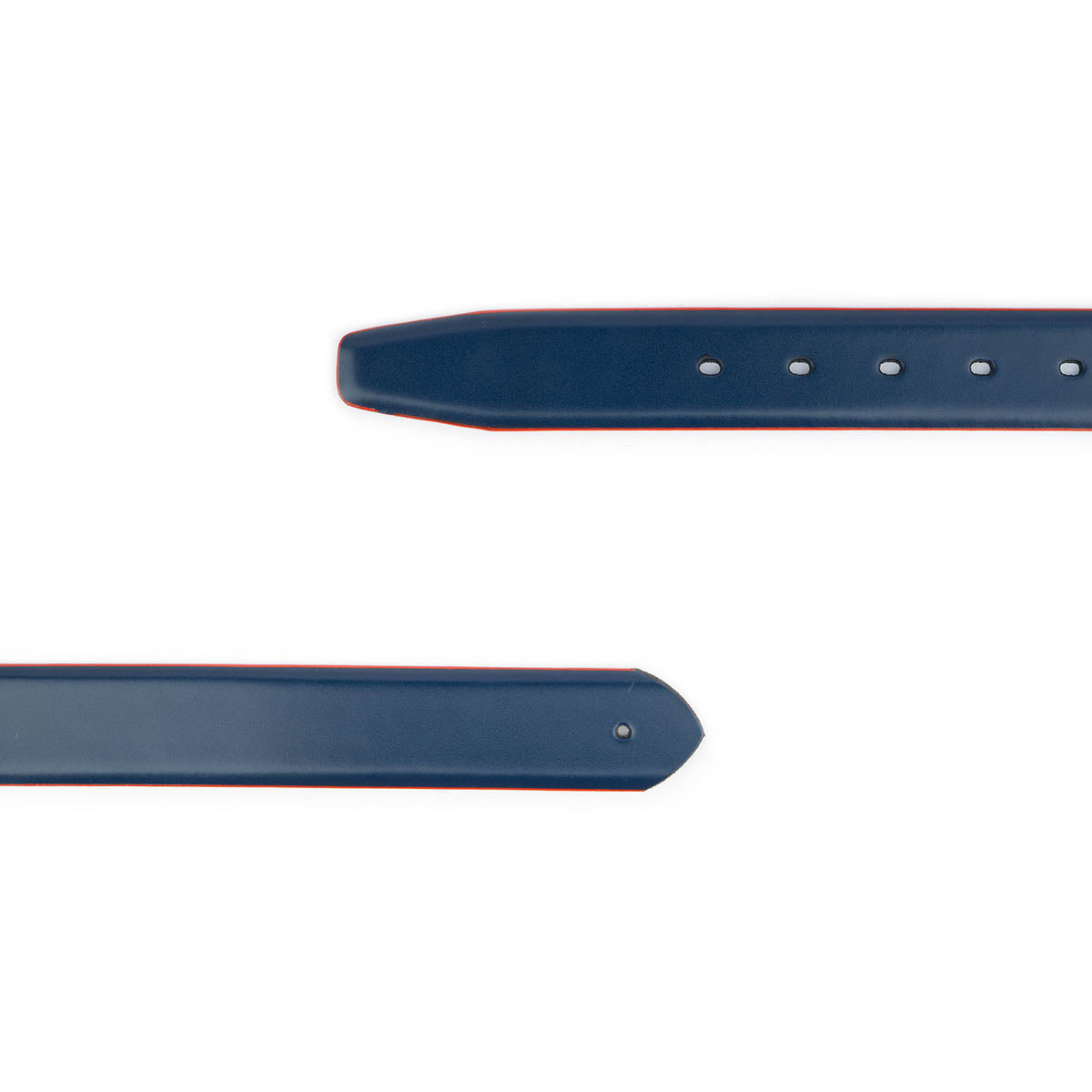 Dark Blue Belt Strap Replacement Leather Red Edges For Cartier Mens Buckle Replacement