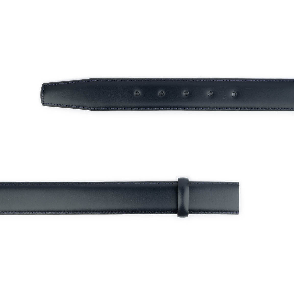 Dark Blue Calf Leather Belt Strap For Cartier Mens Buckle Replacement