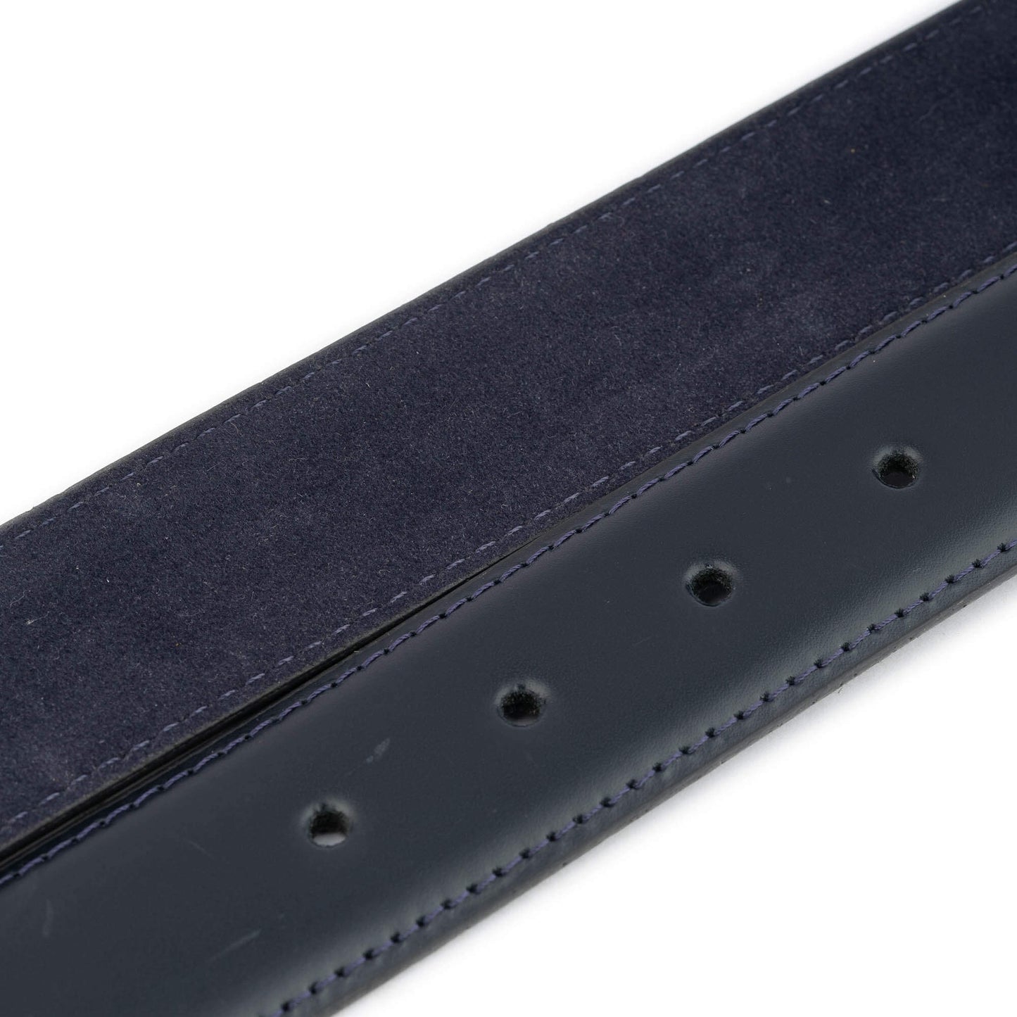 Dark Blue Calf Leather Belt Strap For Dunhill Mens Buckle Replacement