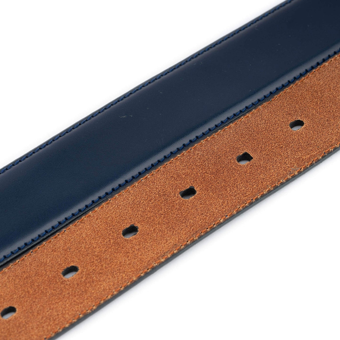 Dark Blue Leather Strap For Ferragamo Mens Belt Buckle Replacement