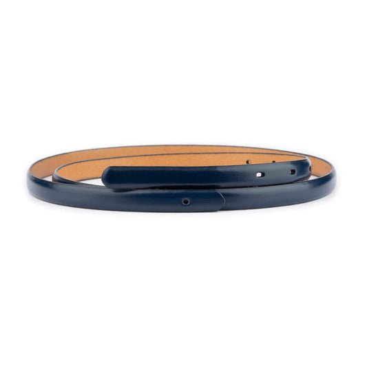Dark Blue Skinny Belt Strap Replacement For Montblanc Womens Buckle
