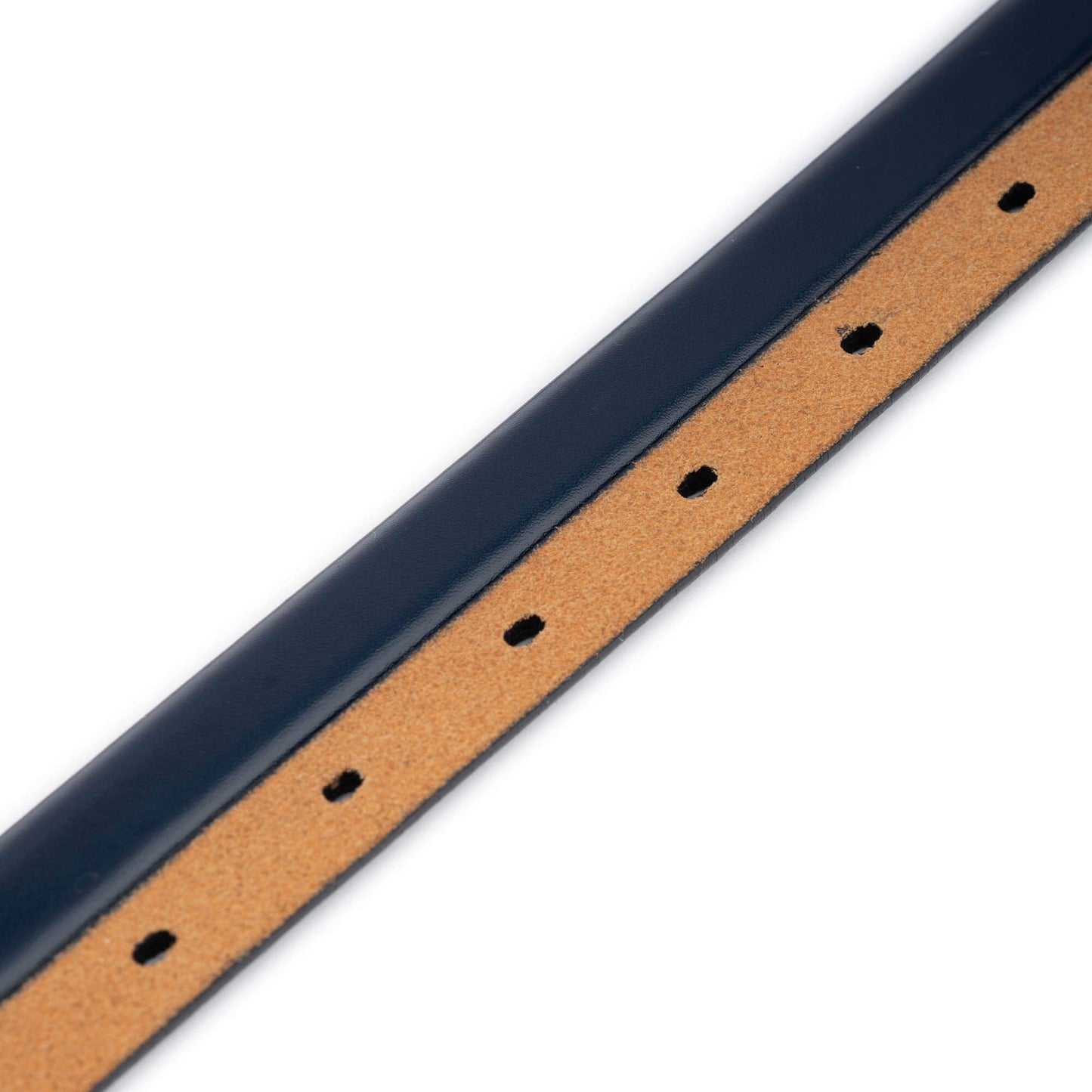 Dark Blue Skinny Belt Strap Replacement For Dunhill Womens Buckle