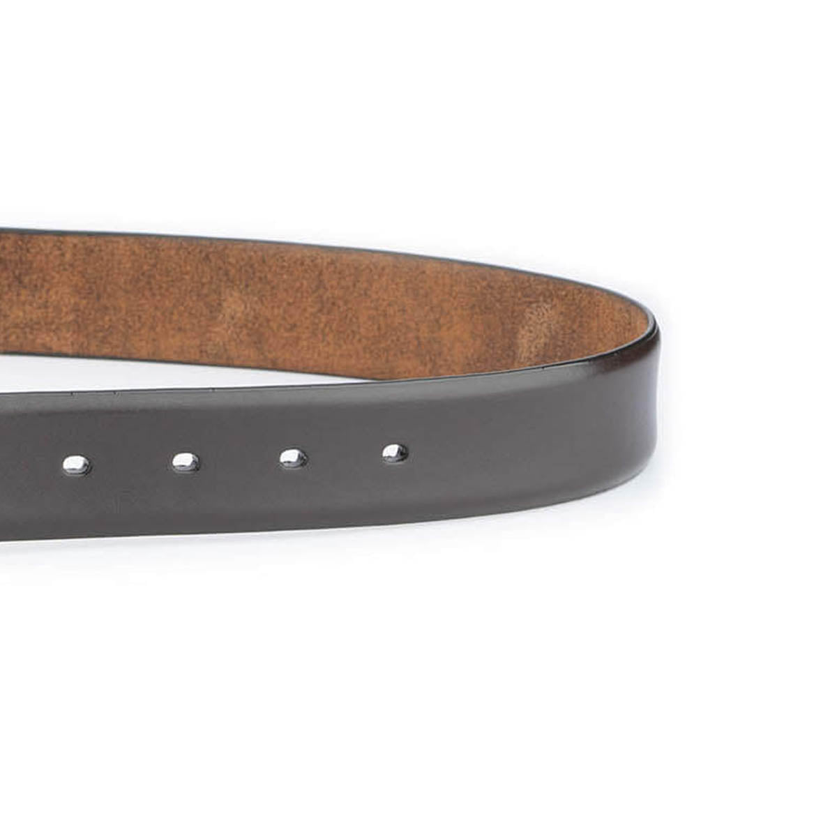 Dark Brown Belt Strap For Dunhill Real Leather Mens Replacement Premade Hole