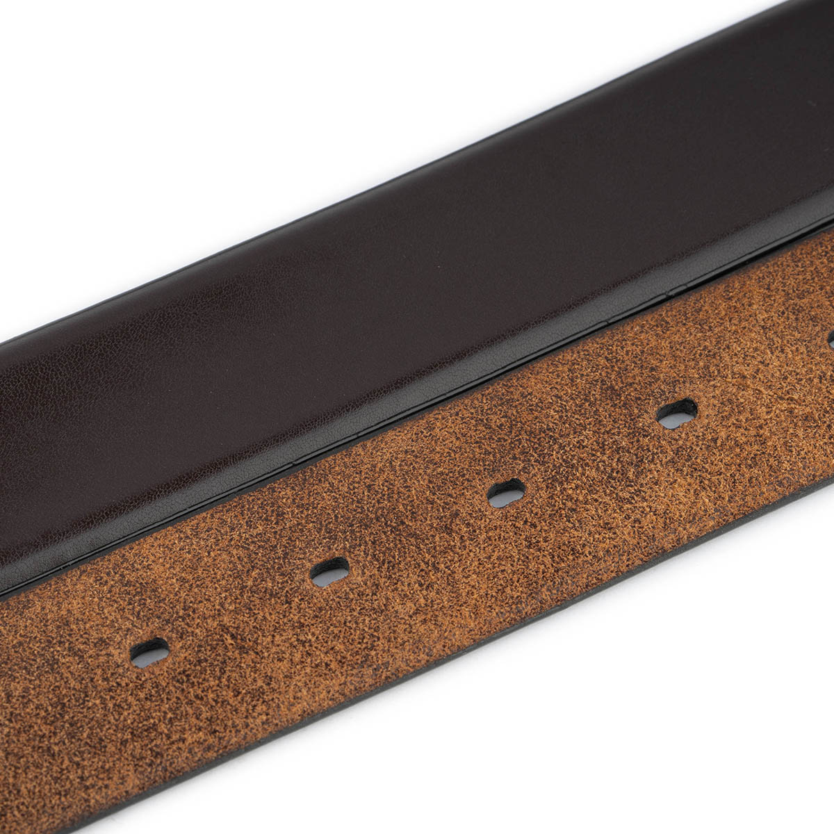 Dark Brown Mens Belt Strap For Dunhill Buckle Replacement Feather Edge