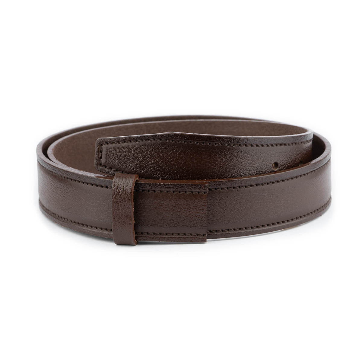 Dark Brown Calf Leather Belt Strap For Dunhill Mens Buckle Replacement