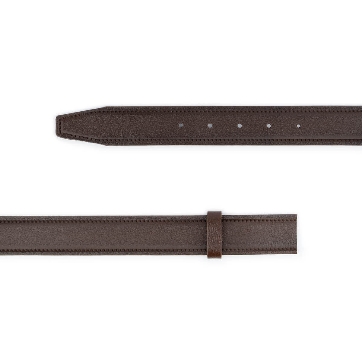 Dark Brown Calf Leather Belt Strap For Cartier Mens Buckle Replacement