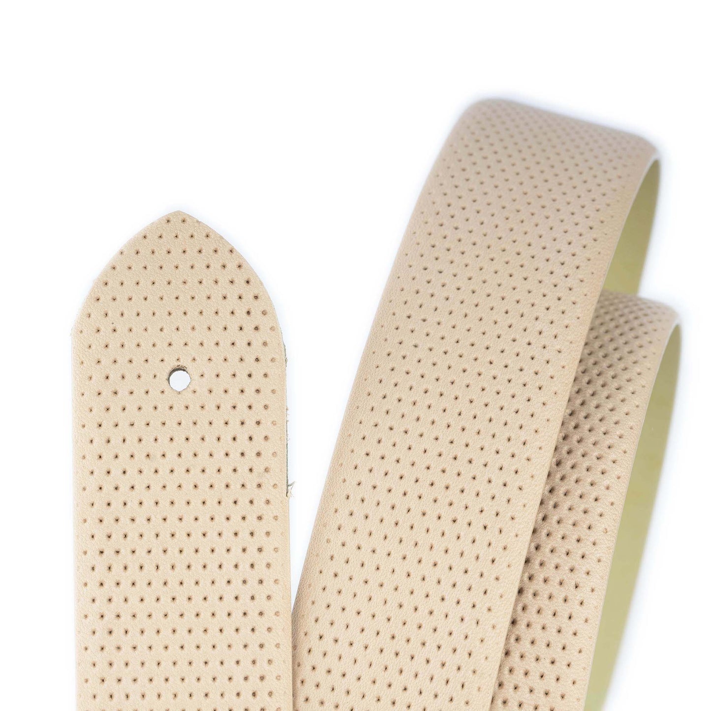 Dotted Beige Belt Leather Strap For Montblanc Buckles Replacement
