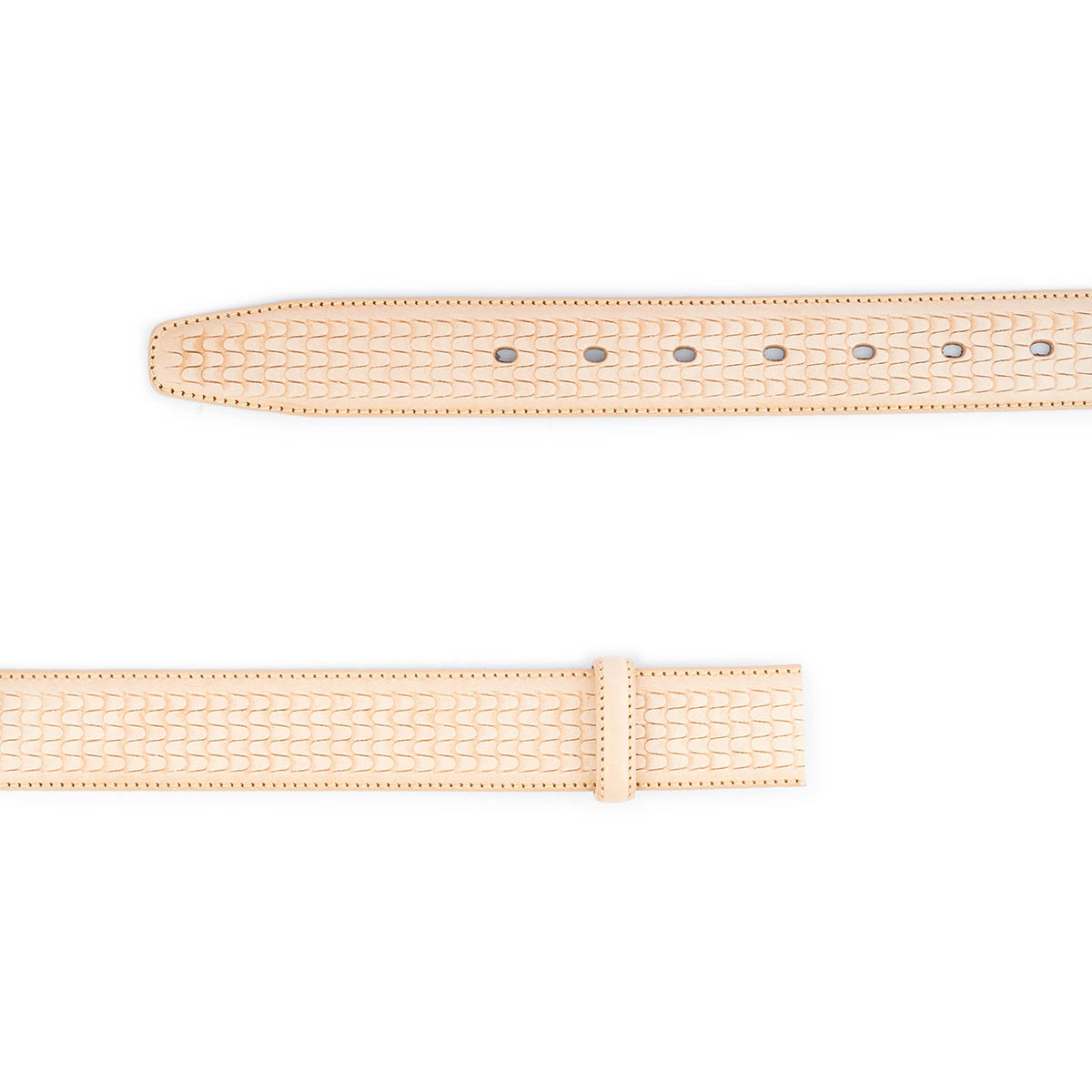 Embossed Natural Leather Strap For Ferragamo Buckle Replacement