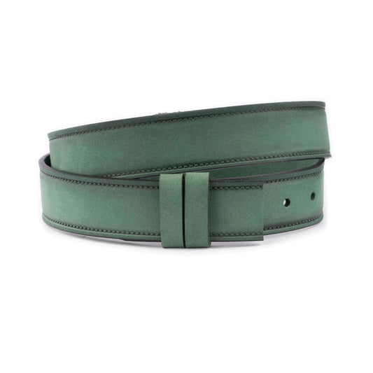 Emerald Green Nubuck Leather Belt Strap For Cartier Designer Buckles 3.8 Cm