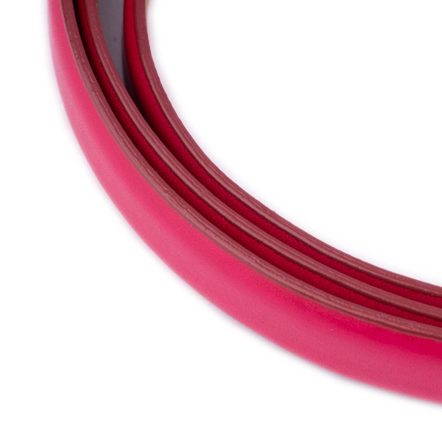 Fuchsia Leather Womens Belt Strap For Ferragamo Womens Buckle Replacement
