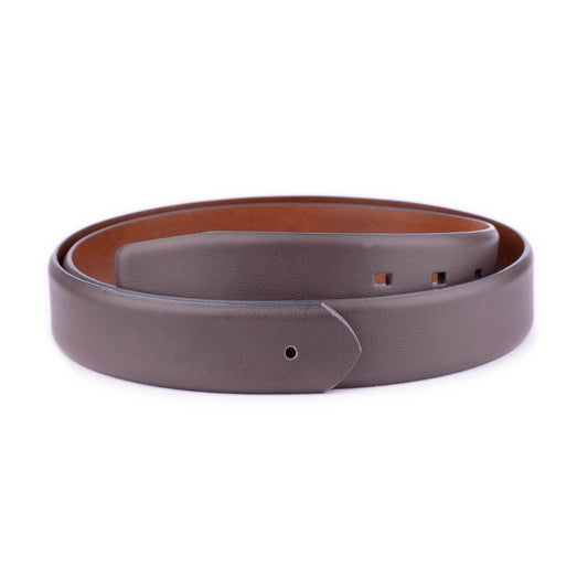 Gray Belt Strap Leather With Premade Hole For Dunhill Womens Buckle Replacement