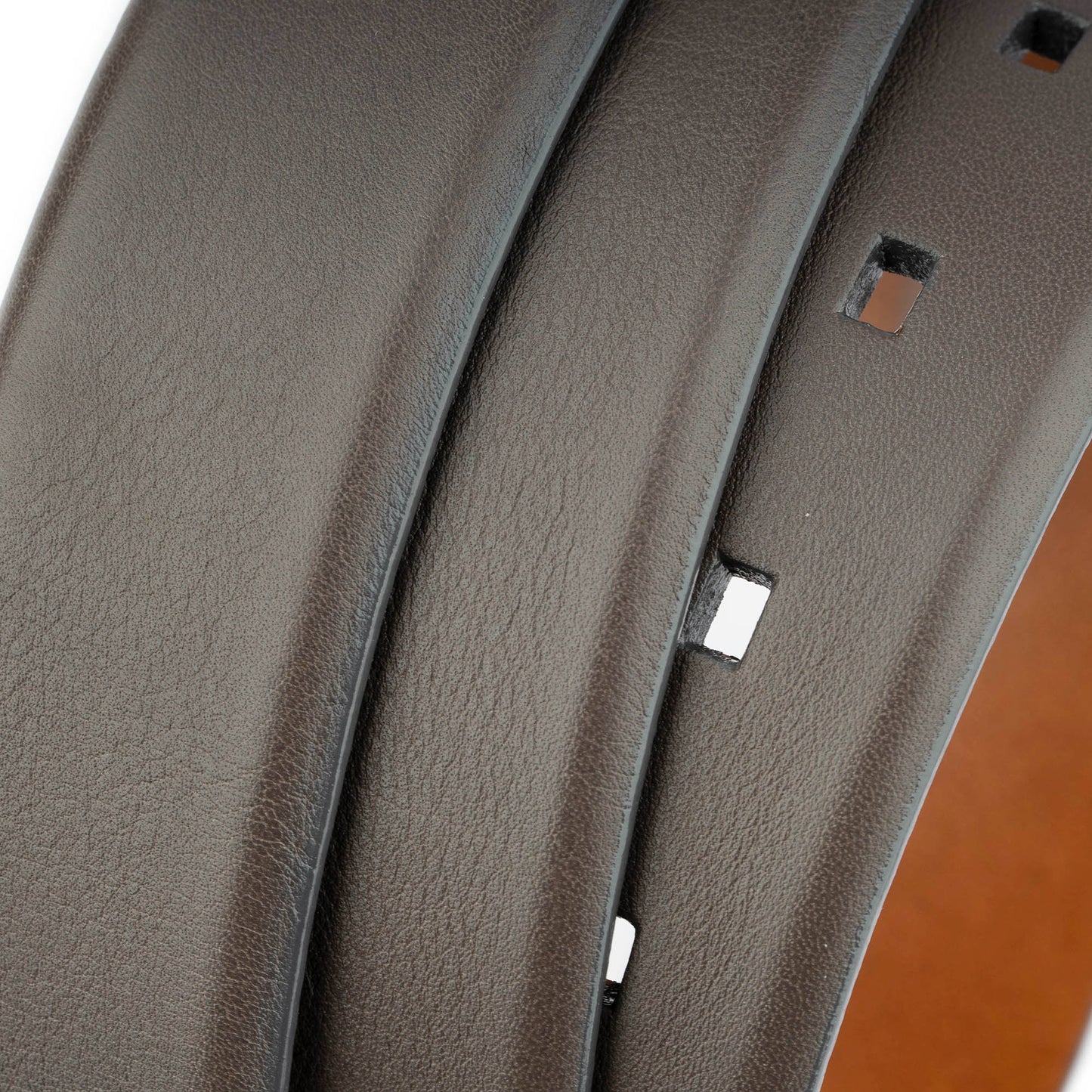 Gray Belt Strap Leather With Premade Hole For Dunhill Womens Buckle Replacement