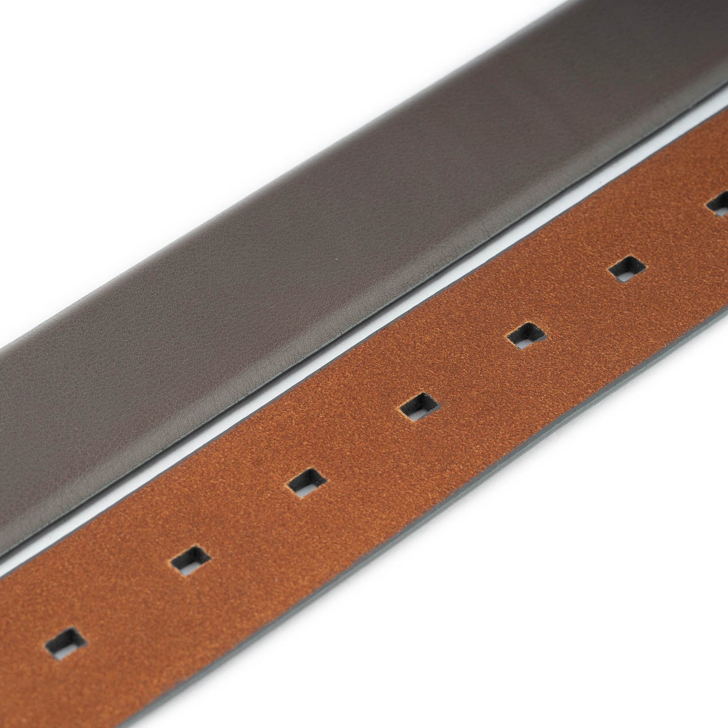 Gray Belt Strap Leather With Premade Hole For Dunhill Womens Buckle Replacement
