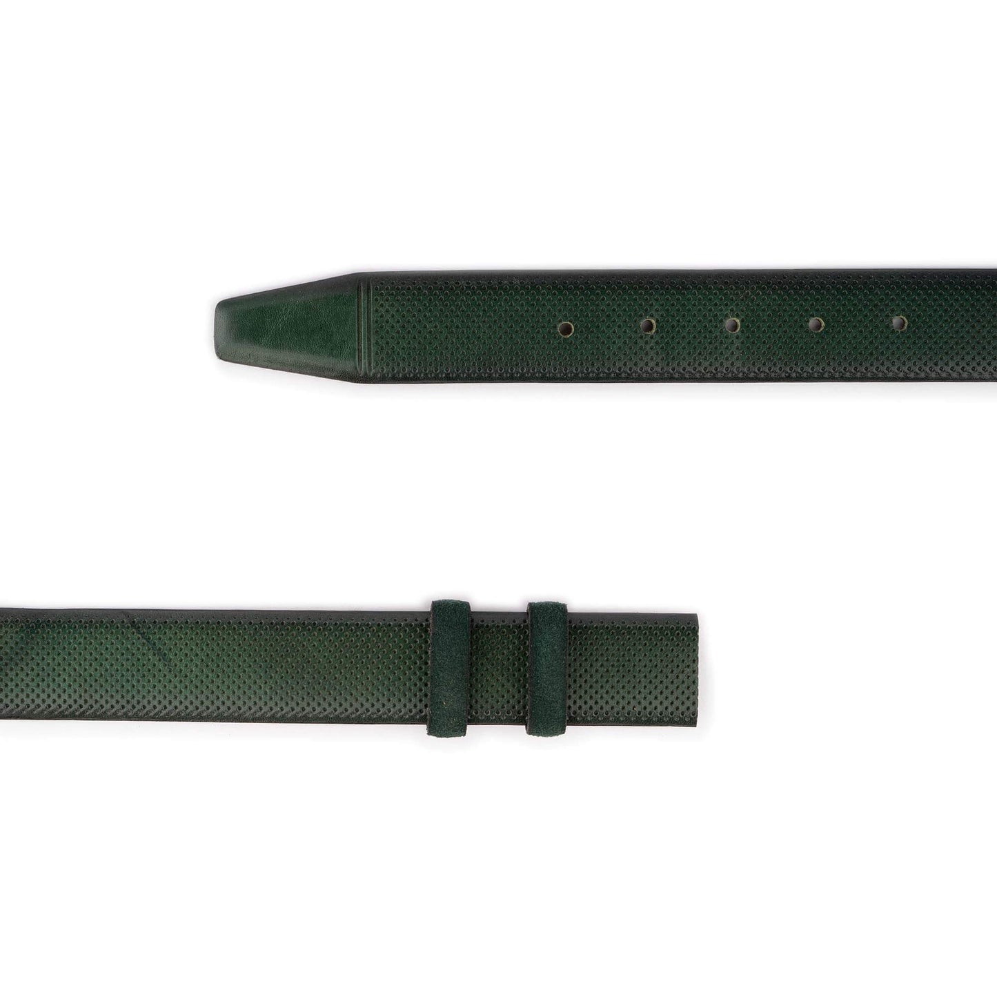 Green Leather Belt Strap For Designer Cartier Buckles Dot Texture