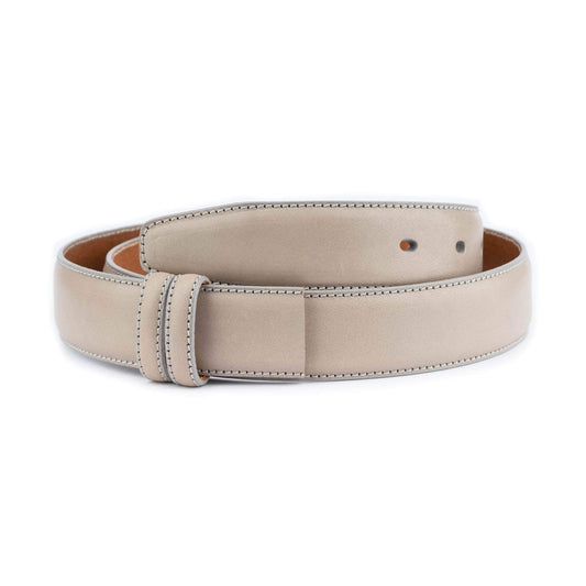 Grey Quality Leather Belt Strap For Dunhill Mens Buckle Replacement