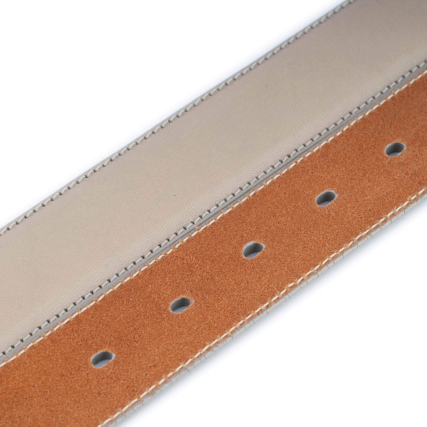 Grey Quality Leather Belt Strap For Montblanc Mens Buckle Replacement