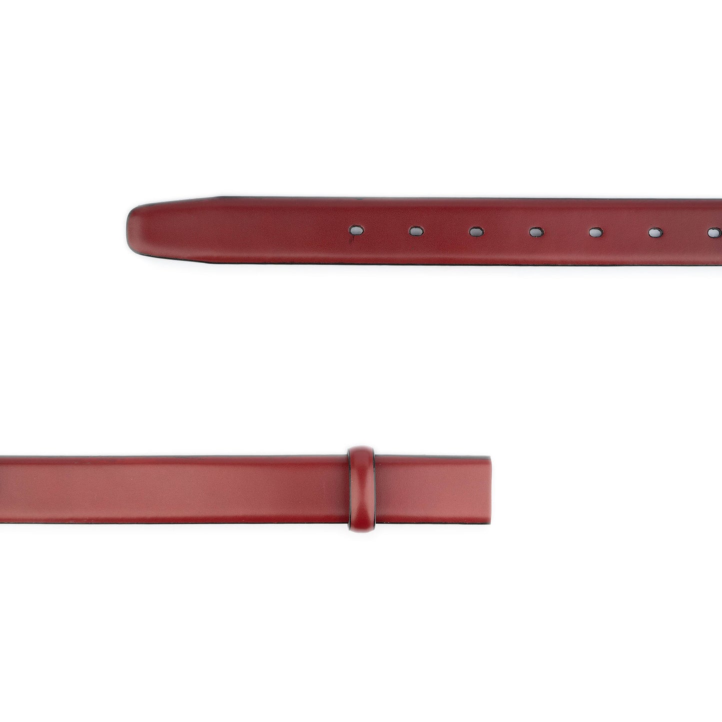 Leather Buckle Strap Burgundy Smooth Leather 1 1/8 Inch For Ferragamo Buckles