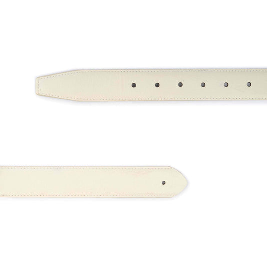 Light Beige Grain Leather Belt Strap For Dunhill Buckles