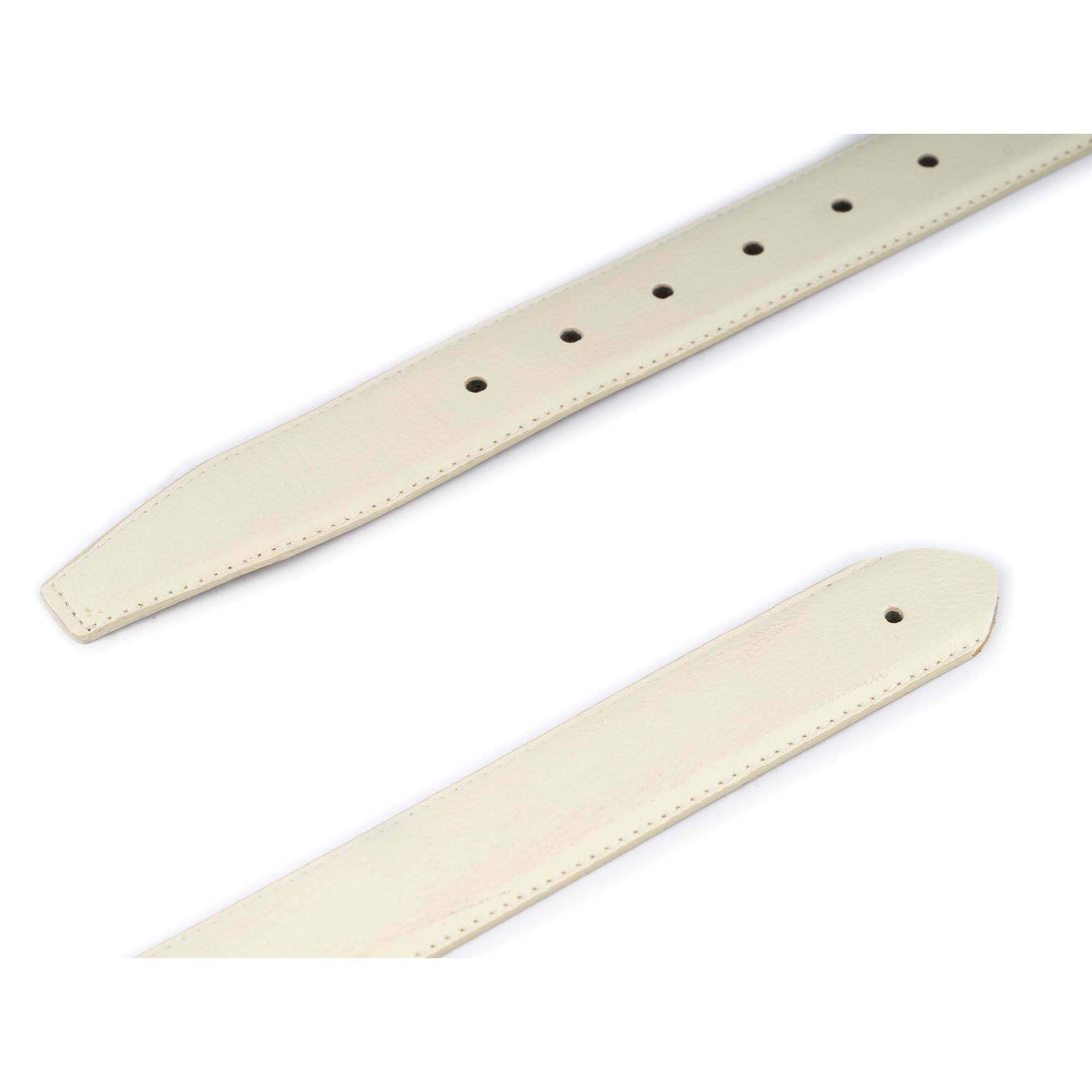 Light Beige Grain Leather Belt Strap For Dunhill Buckles