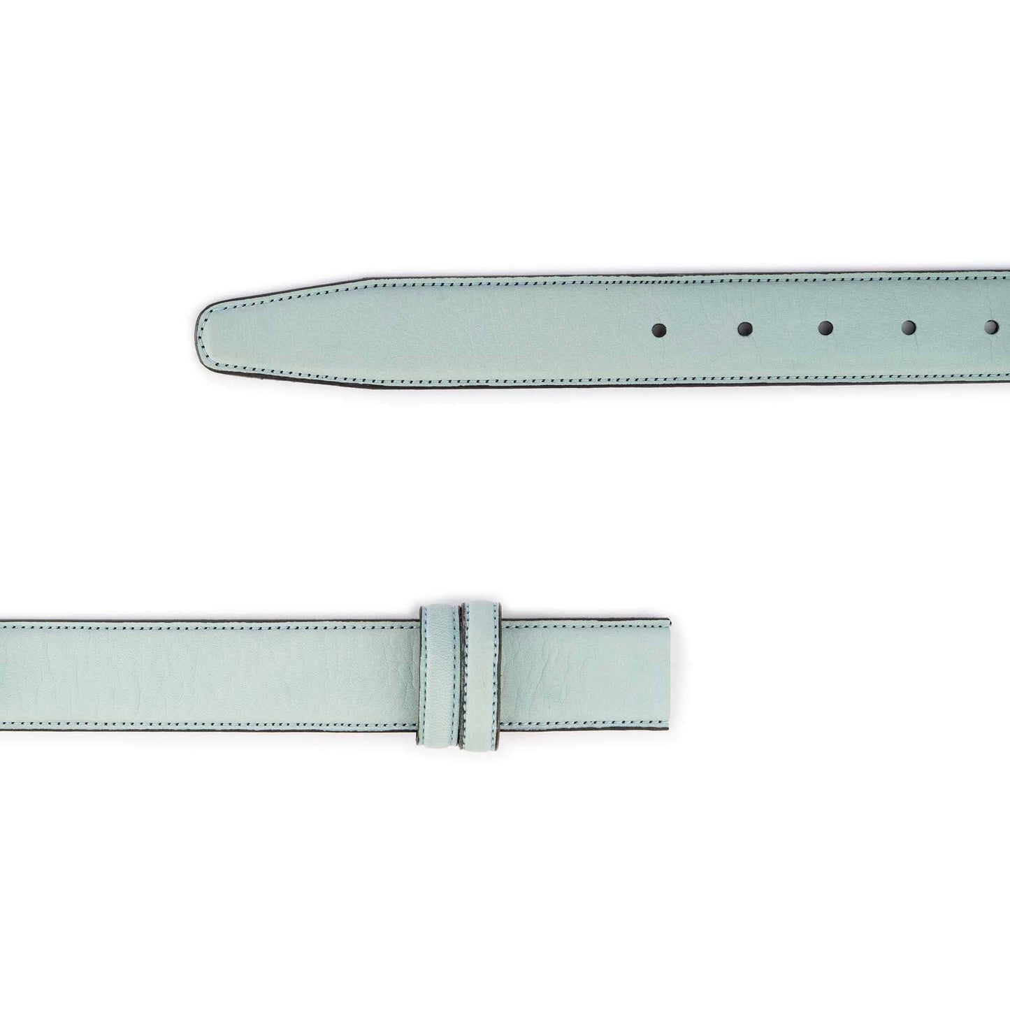 Light Blue Leather Belt Strap For Dunhill Buckles Replacement