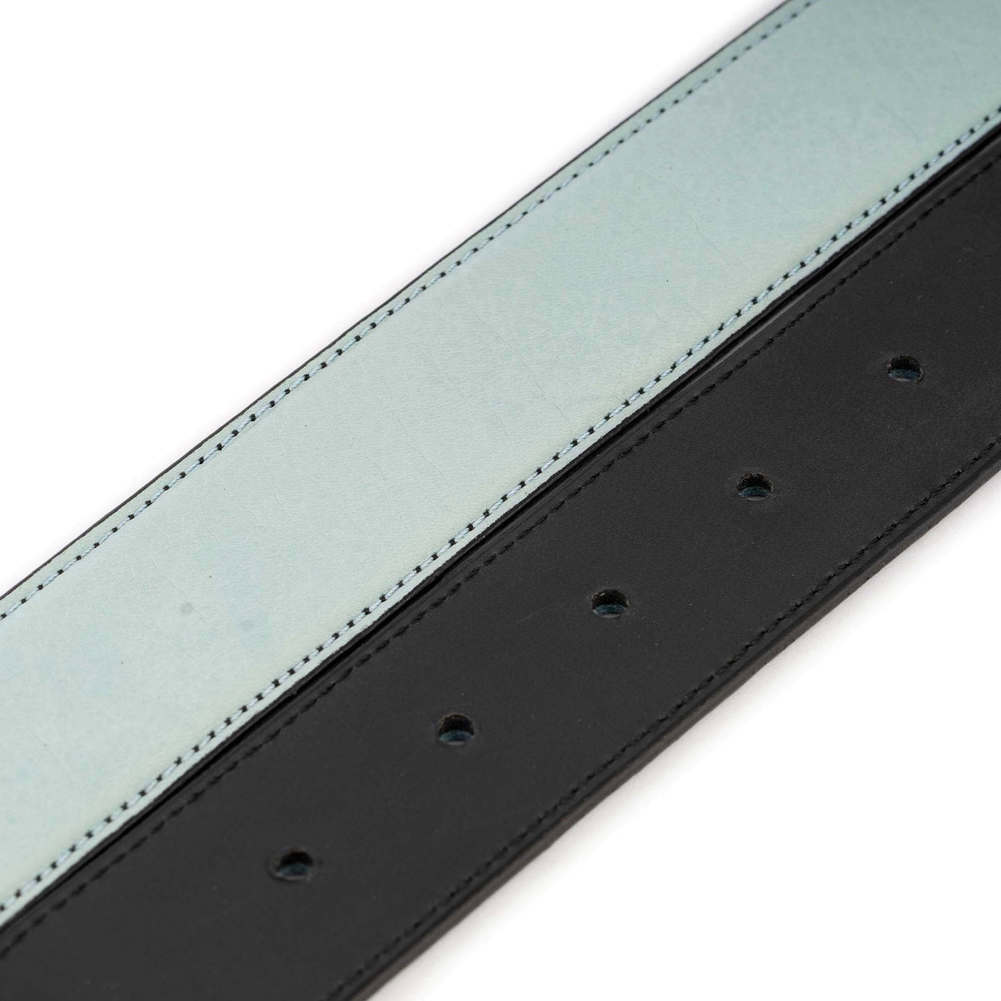Light Blue Leather Belt Strap For Dunhill Buckles Replacement