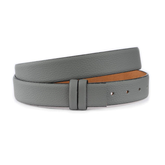 Light Gray Leather Strap For Clasp Ferragamo Buckles