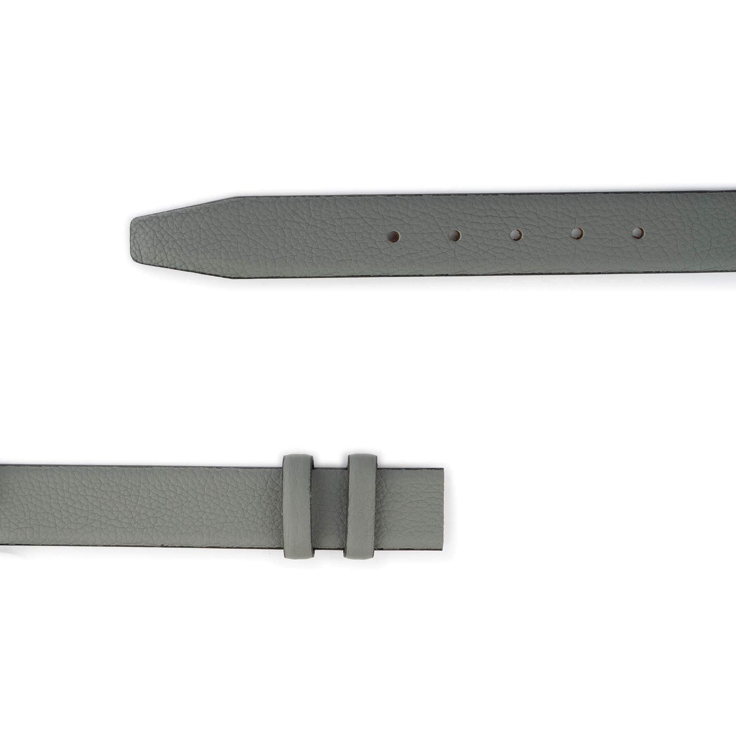 Light Gray Leather Strap For Clasp Ferragamo Buckles