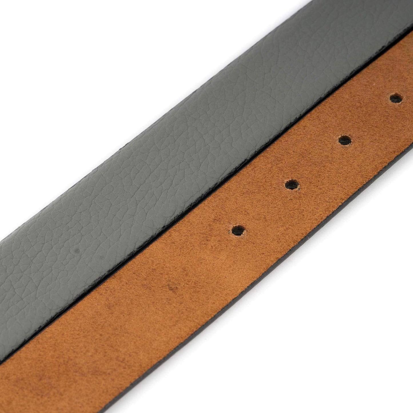 Light Gray Leather Strap For Clasp Ferragamo Buckles