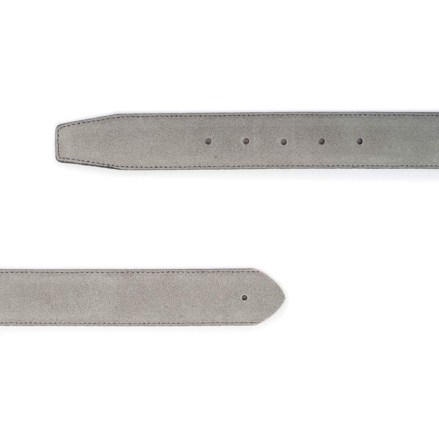 Light Gray Suede Mens Belt Strap For Dunhill Buckles 3.8 Cm Replacement
