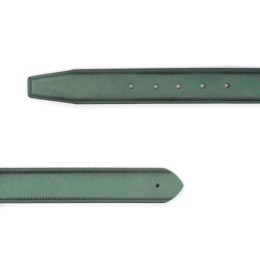 Light Green Nubuck Leather Belt Strap For Dunhill Buckles 3.8 Cm