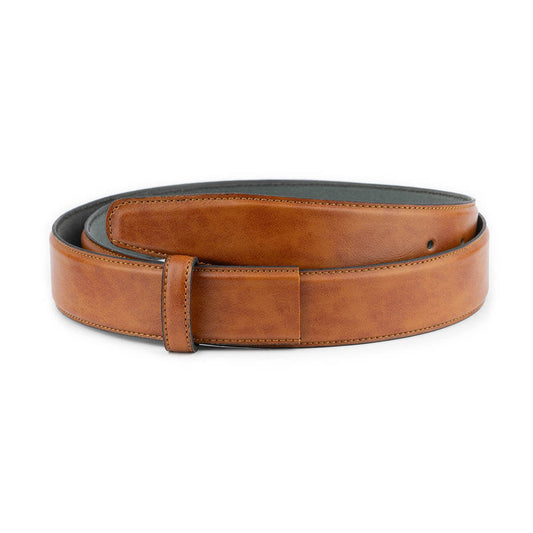 Light Brown Belt Leather Straps For Ferragamo Mens Buckle Replacement