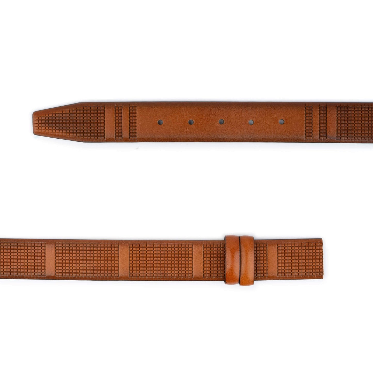 Light Brown Belt Strap Replacement Check Laser Leather For Dunhill Mens Buckle