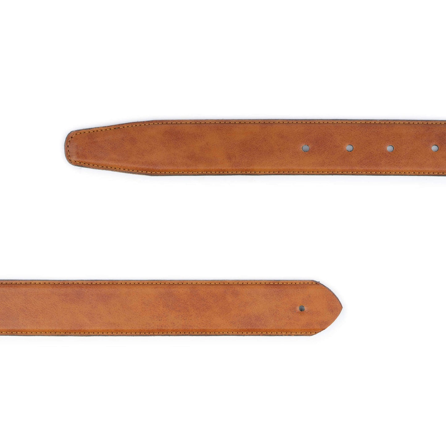 Light Brown Leather Belt Strap Without Buckle For Dunhill Mens Buckle Replacement