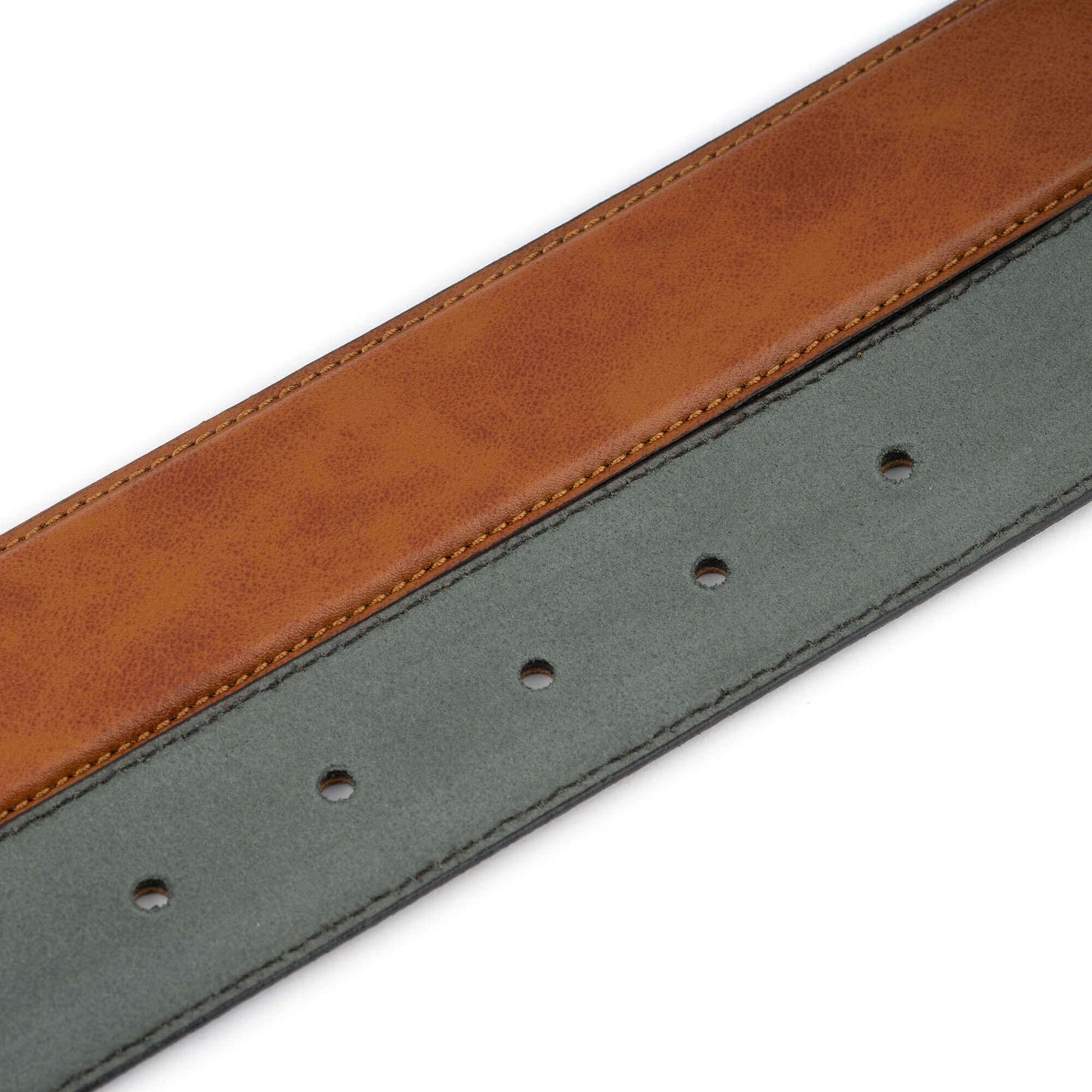 Light Brown Leather Belt Strap Without Buckle For Ferragamo Mens Buckle Replacement